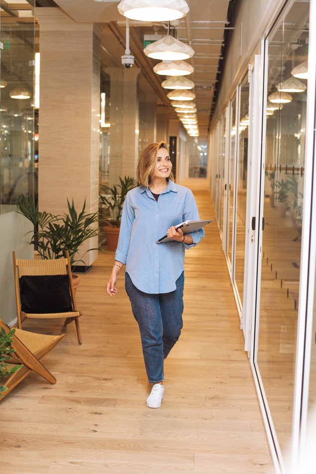 Woman with laptop